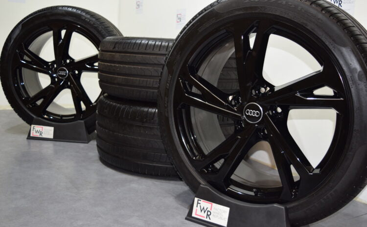 20" AUDI E-TRON GT RS Authentic Factory OEM WHEELS and TIRES BLACK 2021 2022 2023 2024 2025