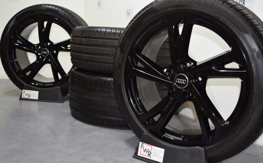 20" AUDI E-TRON GT RS Authentic Factory OEM WHEELS and TIRES BLACK 2021 2022 2023 2024 2025