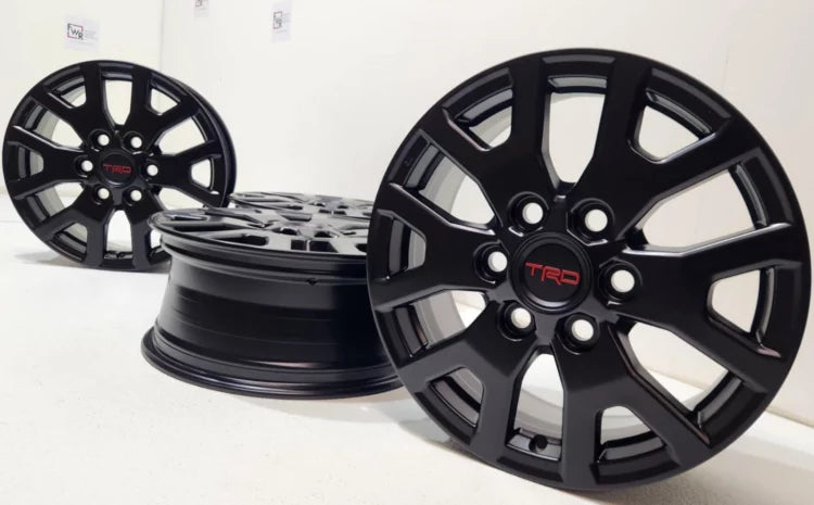 17" TOYOTA TACOMA 2024 2025 2026 WHEELS Satin Black Factory OEM Rims TRD Caps