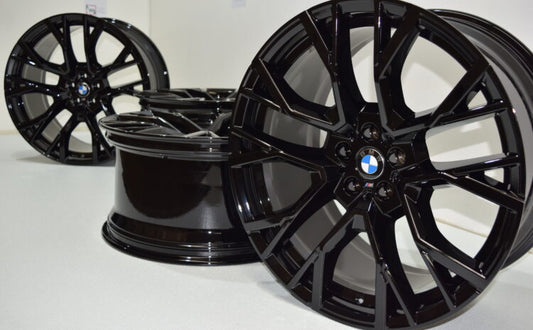 21" 22" BMW X5M X6M Competition Black Factory OEM 818M Forged Wheels Rims