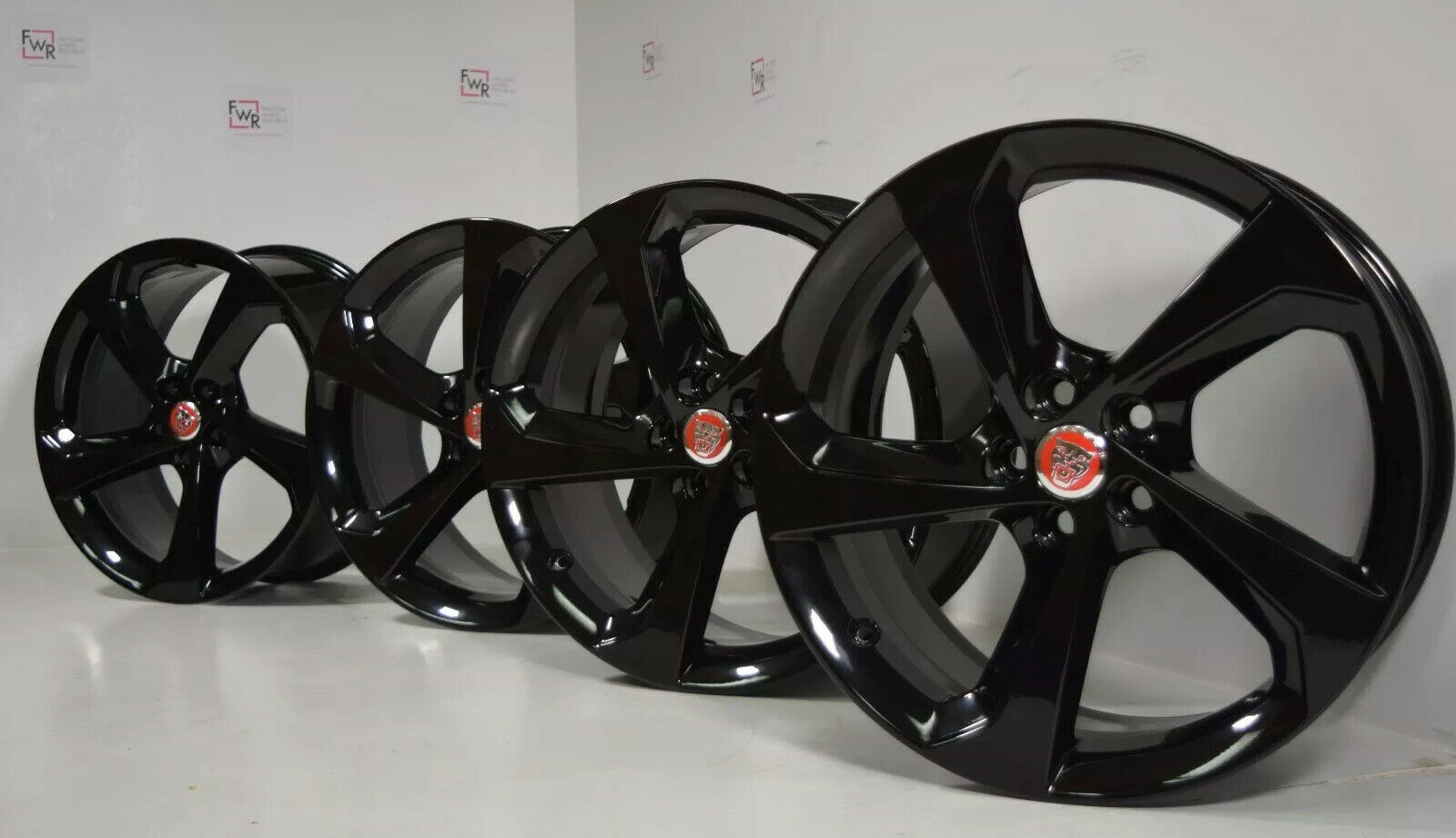 19 Jaguar F Pace Black Wheels Rims Set Factory Oem Original F
