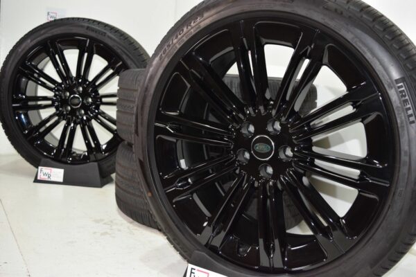 23″ Range Rover L460 Factory OEM Crescendo Gloss Black Wheels Tires ...