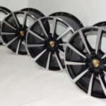 20″ Porsche 911 991 4S Wheels rims Factory OEM 20 Carrera Classic II Wide body black and machined